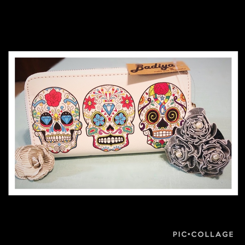 Sugar skull wallet
